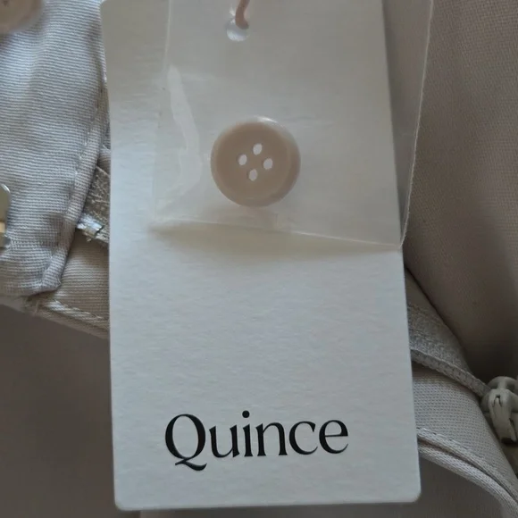 NEW Quince 28" Stretch Crepe Pleated Wide Leg Pants Short Inseam Sand Color - 6 - Picture 11 of 12